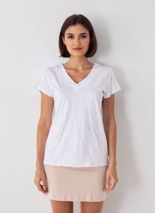Top manches courtes manches courtes blanc COUTURIST femme