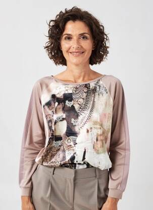 T-shirt manches longues manches longues marron RABE femme