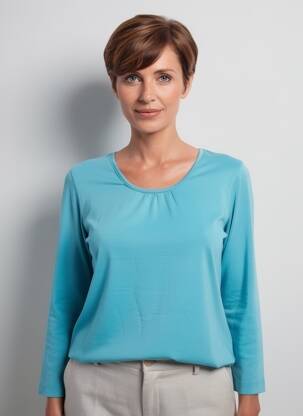 T-shirt manches longues manches longues bleu RABE femme