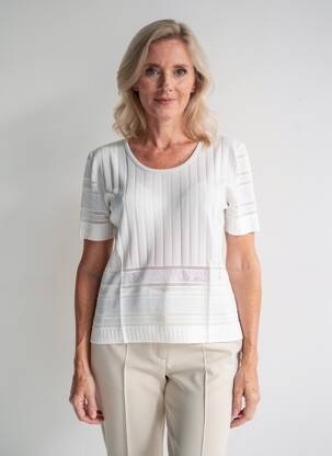 T-shirt coupe cintrée manches courtes gris RODAM femme
