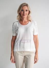 T-shirt coupe cintrée manches courtes gris RODAM femme