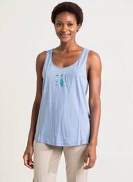 Débardeur col rond sans manche bleu ARMOR LUX femme