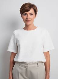T-shirt coupe droite manches courtes blanc RABE femme
