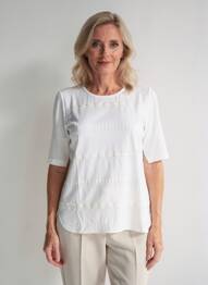 T-shirt coupe droite manches courtes blanc RABE femme