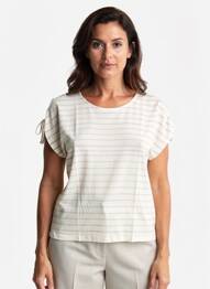 T-shirt coupe droite manches courtes beige ESCORPION femme