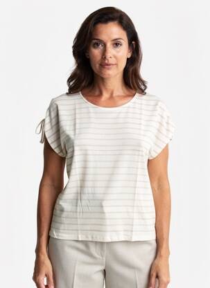T-shirt coupe droite manches courtes beige ESCORPION femme
