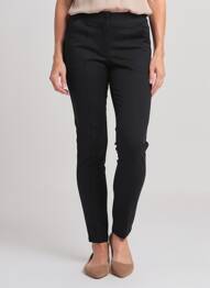 Pantalon slim taille élastique noir BROADWAY femme