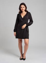 Robe courte manches longues manches longues noir ONLY femme
