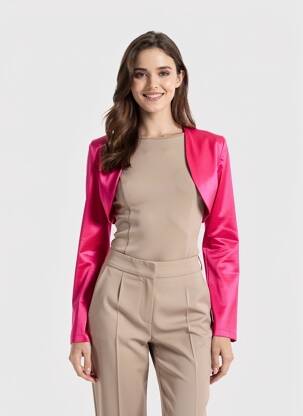 Boléro manches longues rose FLOWER BY CHARM'S femme