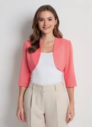Boléro manches 3/4 orange CHARM'S femme