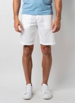 Bermuda coupe droite blanc COUTURIST homme
