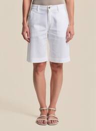 Bermuda coupe droite blanc COUTURIST femme