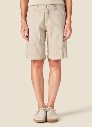 Bermuda coupe droite taille normale beige COUTURIST femme