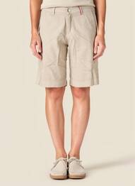 Bermuda coupe droite taille normale beige COUTURIST femme