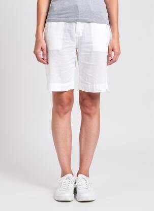 Bermuda coupe droite taille normale blanc COUTURIST femme