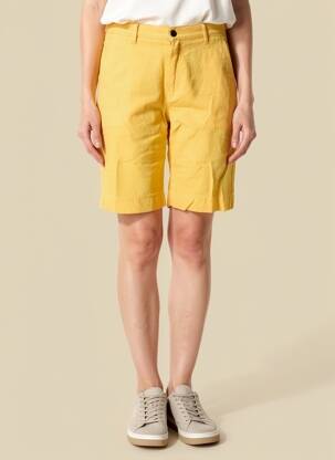 Bermuda coupe droite taille normale jaune COUTURIST femme