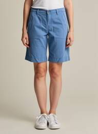 Bermuda tissage popeline taille normale bleu COUTURIST femme
