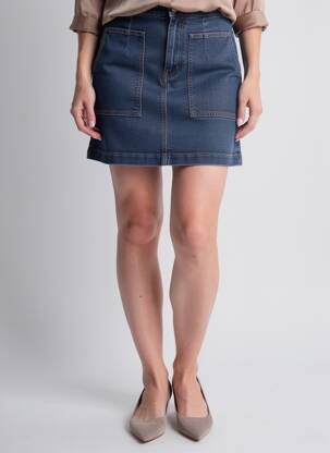Jupe courte poches bleu COUTURIST femme