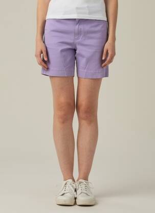 Short fermeture zippée sous rabat boutonné taille normale violet COUTURIST femme