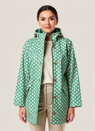 Imperméable capuche fourrée a capuche vert BLUTSGESCHWISTER femme