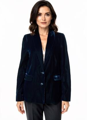Blazer col châle bleu KING LOUIE femme