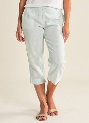 Pantacourt taille haute taille haute vert COUTURIST femme