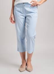 Pantacourt taille élastique taille normale bleu COUTURIST femme