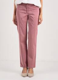 Pantalon droit stretch taille normale rose COUTURIST femme