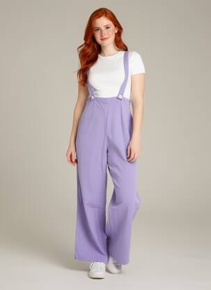 Salopette fines bretelles fines bretelles violet COUTURIST femme
