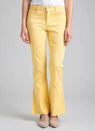 Pantalon flare coupe évasée jaune COUTURIST femme