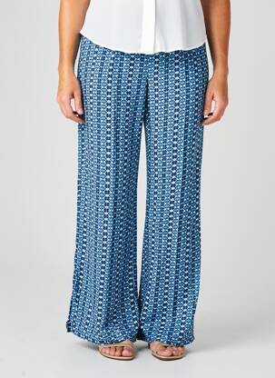 Pantalon large tissage crêpe taille normale bleu OLSEN femme