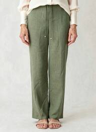 Pantalon large taille normale taille normale vert PIER BÉ femme