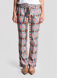 Pantalon droit tissage popeline taille normale bleu FA CONCEPT femme