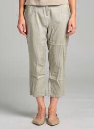 Pantacourt coupe droite taille normale beige PAUSE CAFE femme