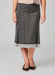 Jupe mi-longue stretch noir PAUPORTÉ femme