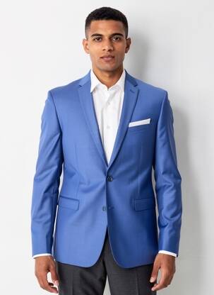 Blazer coupe cintrée bleu HAFNIUM homme