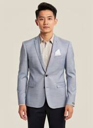 Blazer tissage chiné bleu HAFNIUM homme