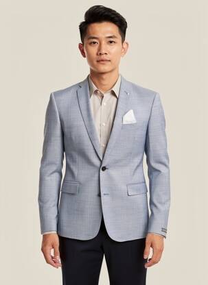 Blazer tissage chiné bleu HAFNIUM homme