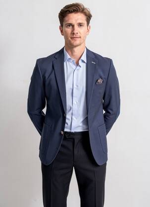 Blazer coupe cintrée bleu HAFNIUM homme