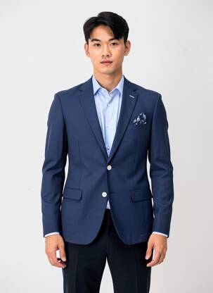 Blazer coupe cintrée bleu HAFNIUM homme