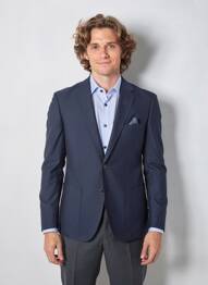 Blazer coupe cintrée bleu HAFNIUM homme