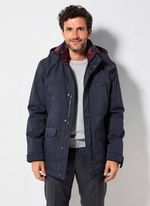 Doudoune poches a capuche bleu HAFNIUM homme