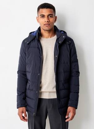 Doudoune poches a capuche bleu HAFNIUM homme