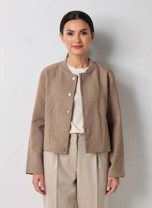 Veste casual poches marron GEISHA femme