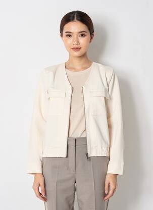 Blouson col v beige SOYACONCEPT femme