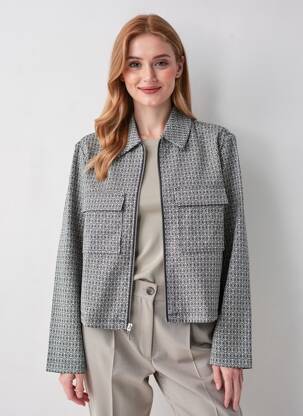 Veste casual poches bleu TOM TAILOR femme