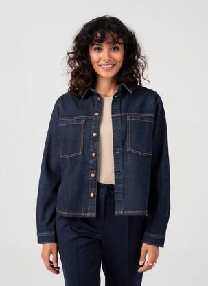 Veste casual coupe droite bleu STREET ONE femme