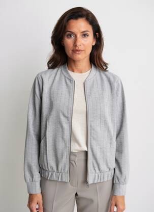 Blouson col v gris SOYACONCEPT femme