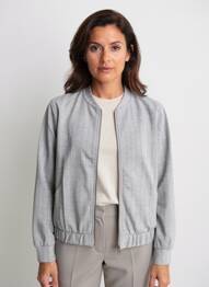 Blouson col v gris SOYACONCEPT femme