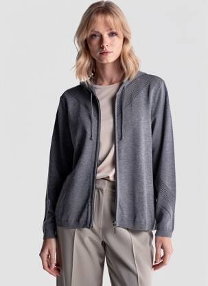Gilet manches longues stretch gris BREIZH ANGEL femme